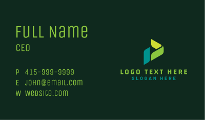 Corporate Letter P  Business Card Image Preview