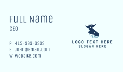 Star Blue Whale Business Card Image Preview