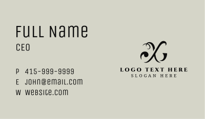 Premium Luxury Letter X Business Card Image Preview