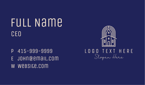 Religious Christian Church  Business Card Design Image Preview