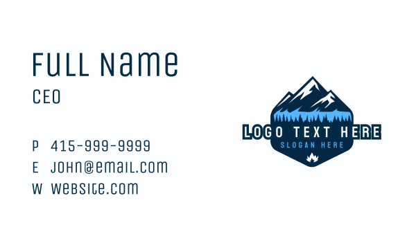 Mountain Lake Forest Business Card Design Image Preview