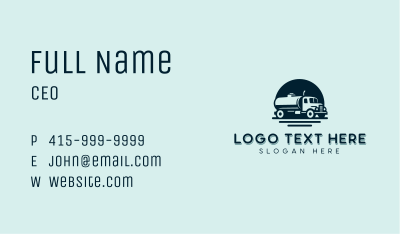 Tanker Truck Dispatch Business Card Image Preview