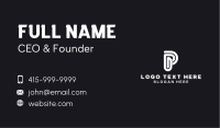 Business Company Letter P Business Card Image Preview