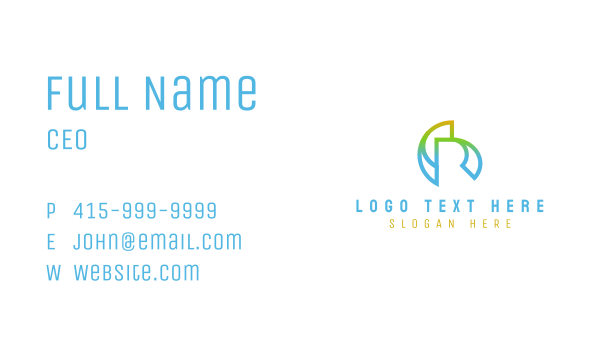 Abstract R Business Card Design Image Preview