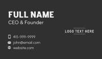 Business Line Wordmark Business Card Image Preview