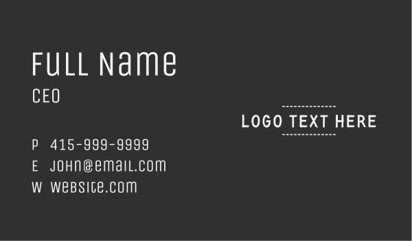 Business Line Wordmark Business Card Design Image Preview