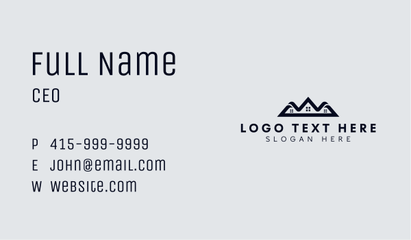 Real Estate Arc Roofing Business Card Design Image Preview