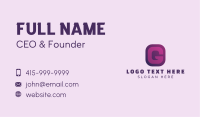 Purple Quote Letter G Business Card Image Preview