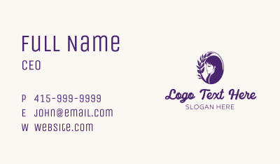 Woman Organic Hair Business Card Image Preview