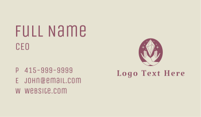 Hand Crystal Sparkle  Business Card Image Preview