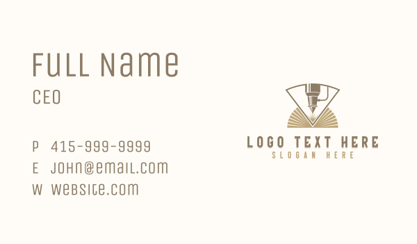 Industrial  Laser Cutter Repairman Business Card Design Image Preview