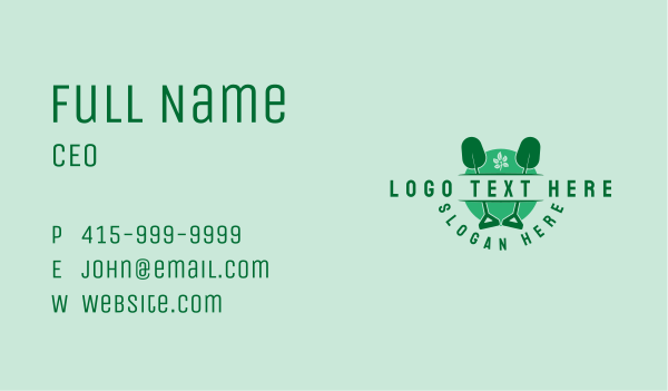 Shovel Leaf Garden Business Card Design Image Preview