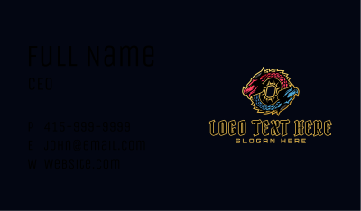 Twin Dragon Beast Business Card Image Preview