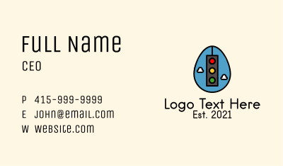 Stoplight Easter Egg Business Card Image Preview