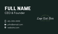 Classic Gothic Wordmark Business Card Preview