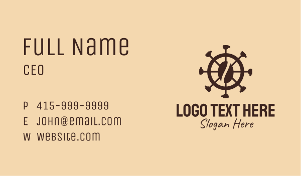 Coffee Bean Wheel  Business Card Design Image Preview