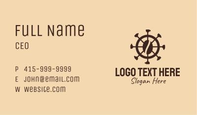 Coffee Bean Wheel  Business Card Image Preview