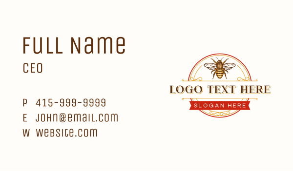 Luxury Hone Bee Business Card Design Image Preview