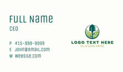 Tree Planting Shovel Business Card Image Preview