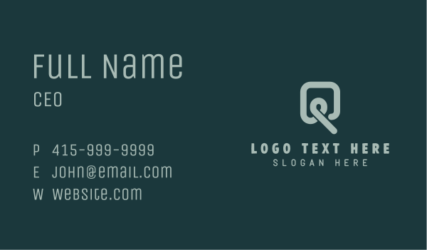 Loop Agency Letter Q Business Card Design Image Preview