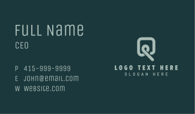 Loop Agency Letter Q Business Card Image Preview