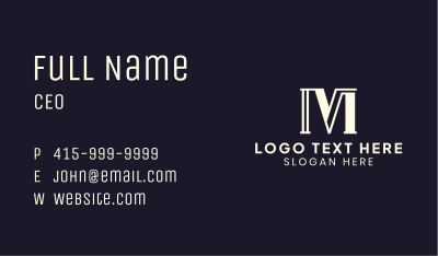 Legal Law Firm Letter M Business Card Image Preview