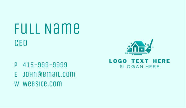 Broom House Cleaning Business Card Design Image Preview