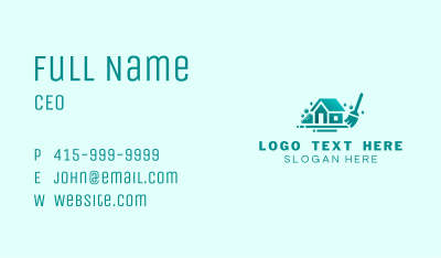 Broom House Cleaning Business Card Image Preview