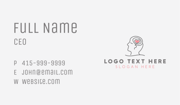 Mental Health Care Business Card Design Image Preview