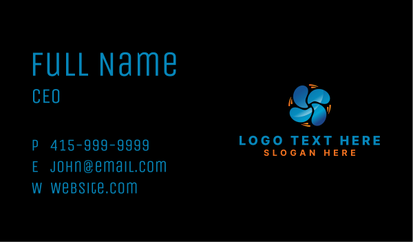 Industrial Propeller Blade Business Card Design Image Preview