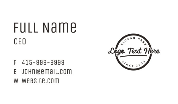 Generic Streetwear Emblem Business Card Design Image Preview