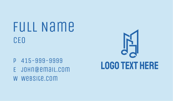 Music Note Building  Business Card Design Image Preview