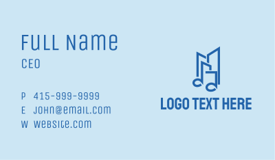 Music Note Building  Business Card Image Preview