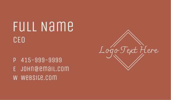 Fashion Boutique Apparel Business Card Design Image Preview