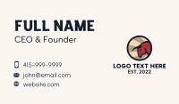 Bullfighting Buffalo Emblem Business Card Design