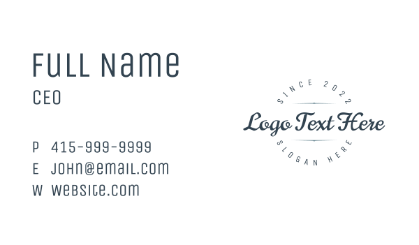 Generic Round Business Emblem Business Card Design Image Preview