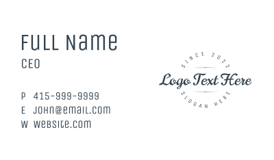 Generic Round Business Emblem Business Card Image Preview