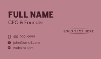 Luxurious Feminine Wordmark Business Card Image Preview