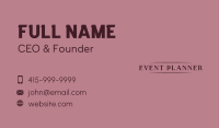 Luxurious Feminine Wordmark Business Card Image Preview