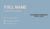 Vintage Hipster Wordmark Business Card Image Preview