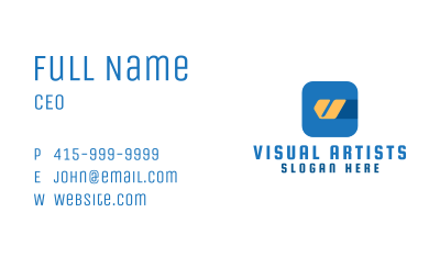 Creative Hip Letter V Business Card Image Preview