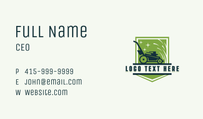 Lawn Mower Gardener Business Card Image Preview