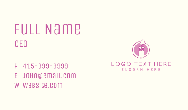 Candle String Light Business Card Design Image Preview