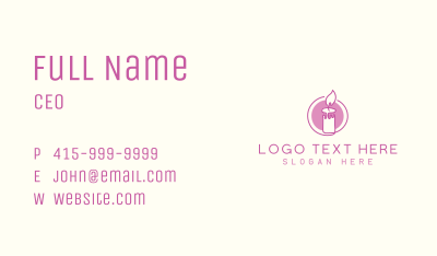 Candle String Light Business Card Image Preview