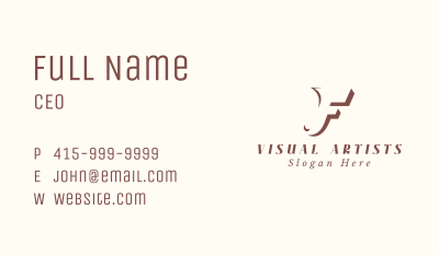 Fashion Clothing Letter F Business Card Image Preview