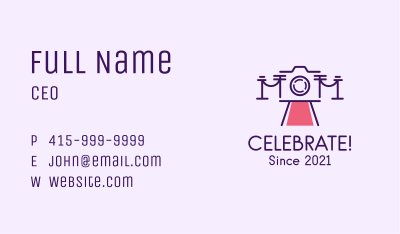 Celebrity Gala Camera Business Card Image Preview
