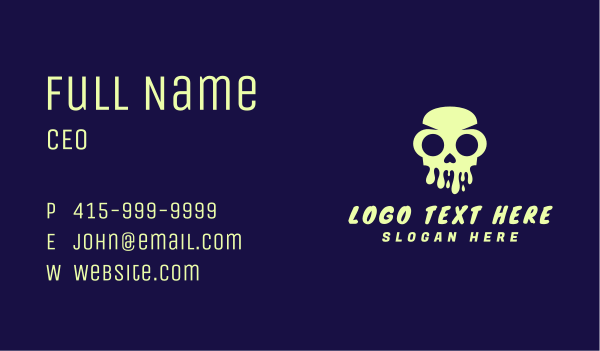 Skull Tattoo Artist Business Card Design Image Preview