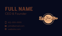 Retro Cursive Badge Business Card Image Preview