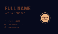 Retro Cursive Badge Business Card Image Preview