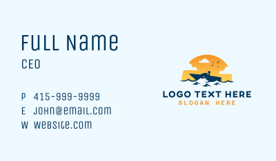 Ocean Boat Yacht Business Card Image Preview